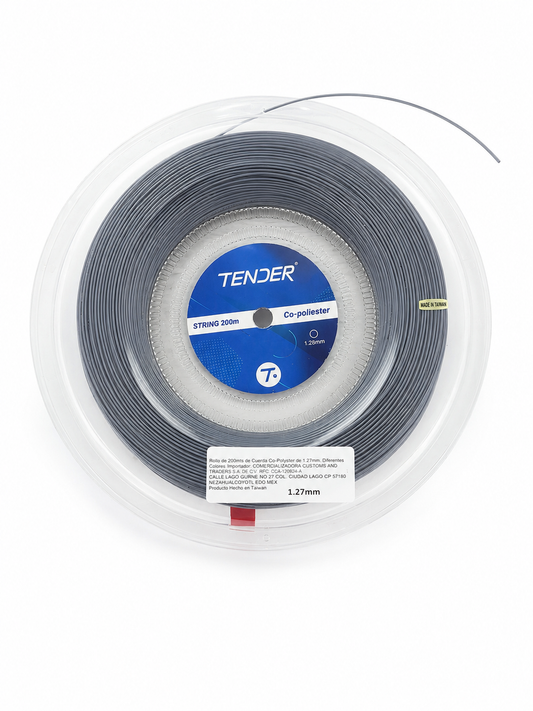 Rollo Tender Co Polyester Gris 200m