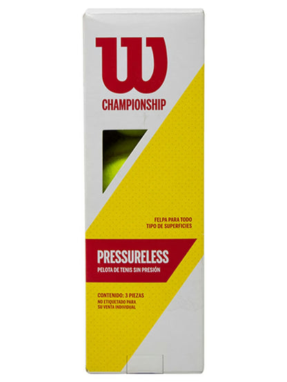 Set de Pelotas Wilson Presureless Tennis