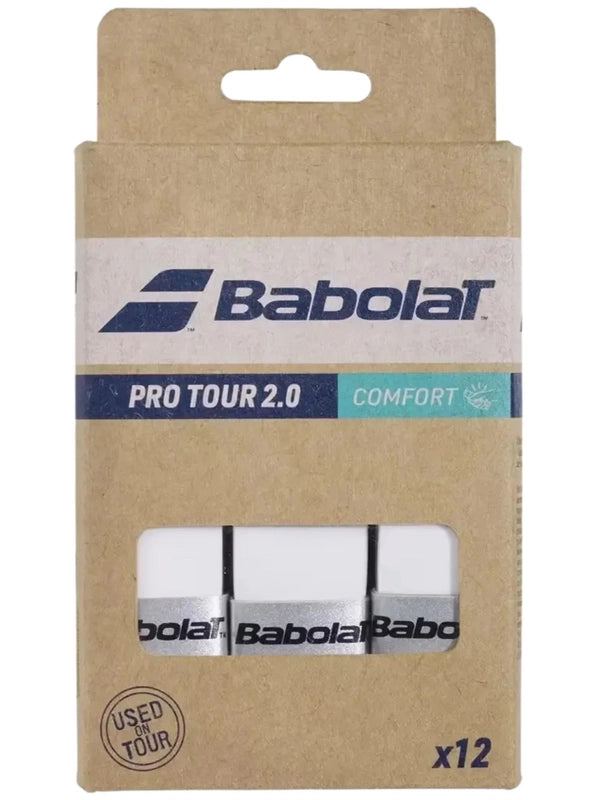 Babolat Overgrip Pro Tour 2.0 Comfort x12 Blanco