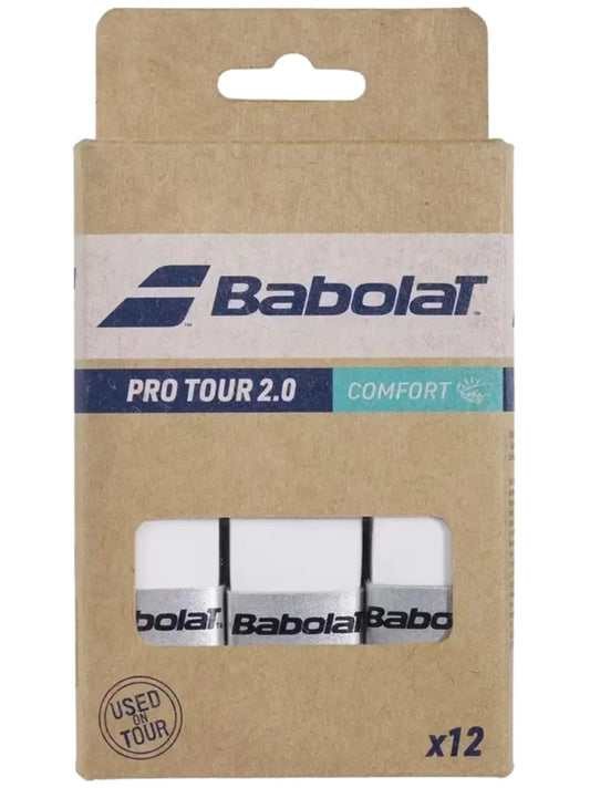 Babolat Overgrip Pro Tour 2.0 Comfort x12 Blanco