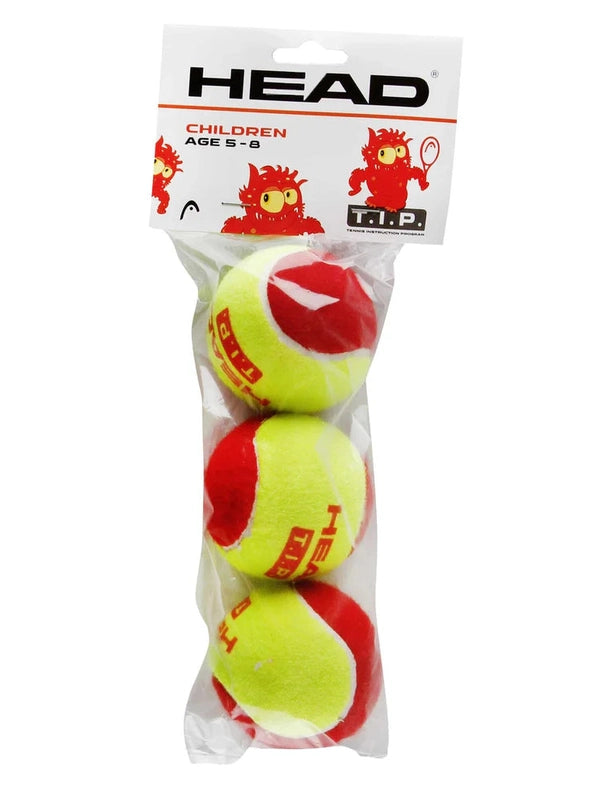 Set de Pelotas Head T.I.P Rojo para Junior 5-7 Años Tennis