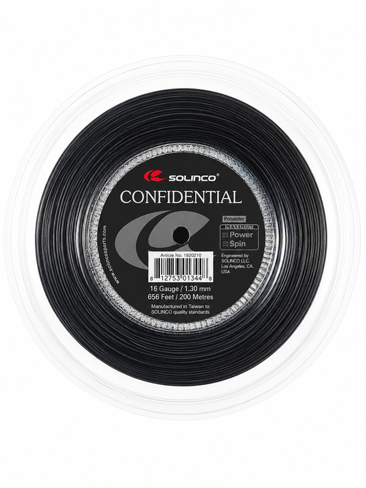 Rollo de Cuerda Solinco Confidential, 200 mts Negro